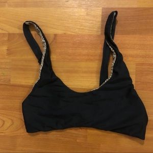 Acacia Black Bikini Top Size M